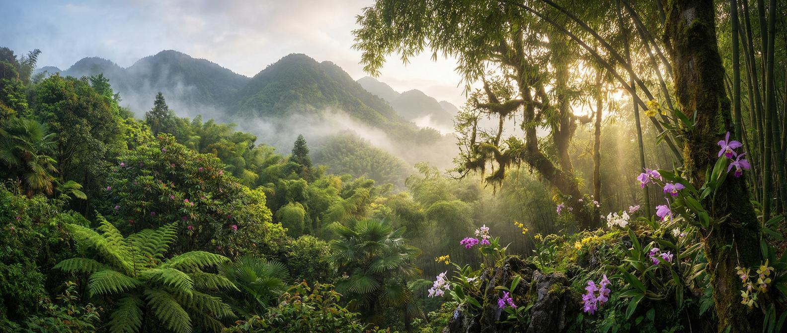 四爱 - 峨眉山植物视频全景